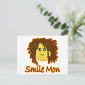 Smile Mon Fire Rasta Face Briefkaart (Staand voorkant)