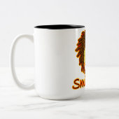 Smile Mon Fire Rasta Face Tweekleurige Koffiemok (Links)