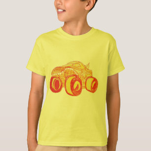 Smile Monster Truck Rally Verjaardagsfeest T-shirt