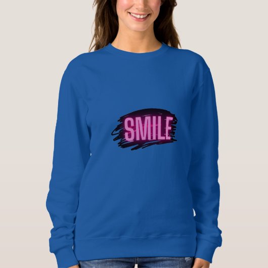 Smile Neon Graphic Women’s Sweatshirt (Devant)
