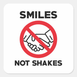 Smile not Shakes Vierkante Sticker