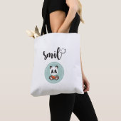 Smile Panda Medium Canvas tas (Dichtbij)