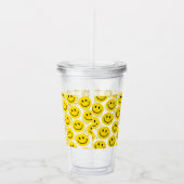 Smile Pattern Happy Face Emoji Kinder Plezier Acryl Drinkbeker (Rechts)