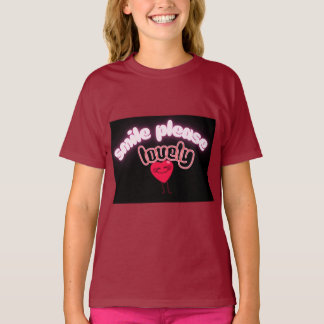 Smile Please Cute Heart Grafische Kinder T-shirts