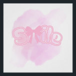 Smile poster<br><div class="desc">A cute smile poster with a pink background.</div>