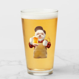 Smile Pup: Cheers! Happy Bichon Frise Beer Art Glas