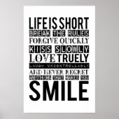 Smile Quotes Typography poster (Devant)