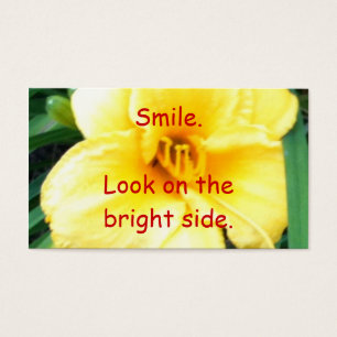 Smile Regardez sur le côté lumineux, cartes à fleu