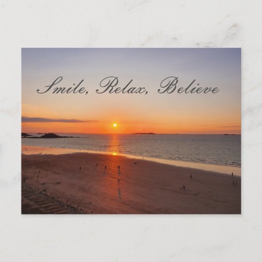 Smile, Relax, geloof Briefkaart (Voorkant)