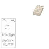 Smile Return Address Stamp Rubberstempel (Gestempeld)