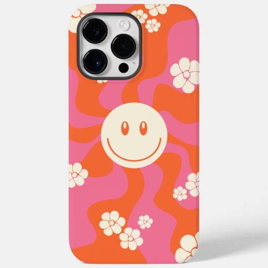 Smile - Roze, Oranje en crème Case-Mate iPhone Case (Achterkant)
