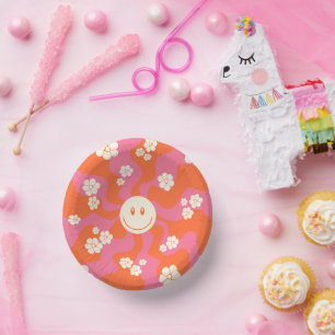 Smile - Roze, Oranje en crème Papieren Kommen