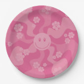 Smile - Roze Papieren Bordje (Voorkant)