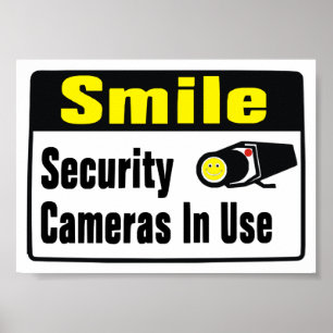 Smile Security Camera in Use Poster