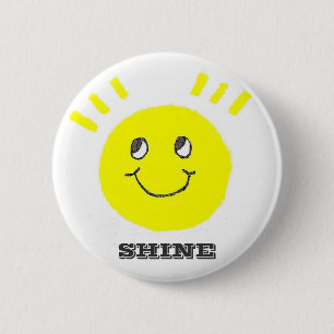Smile Shine On Ronde Button 5,7 Cm