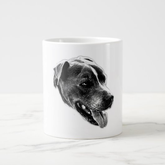 Smile Smile Pitbull Mix Portrait Mug (Devant)