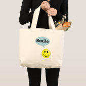 Smile-Smiley Face Grote Tote Bag (Voorkant (product))