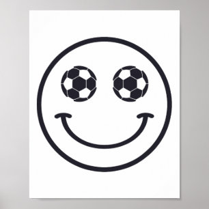 Smile Soccer Byll Cool Voetbalmateriaal Voor Meisj Poster