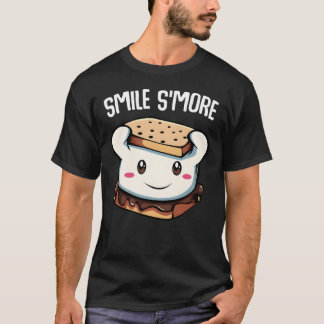 Smile Some More Cute Smores Camping Bonfire Marshm T-shirt