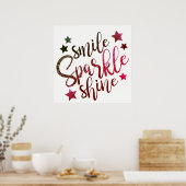 Smile Sparkine Shine Wine White Poster (Cuisine)