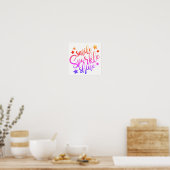 Smile Sparkle Shine - affiche des couleurs arc-en- (Cuisine)