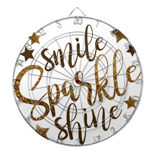 Smile, Sparkle, shine Dartbord (Voorkant)