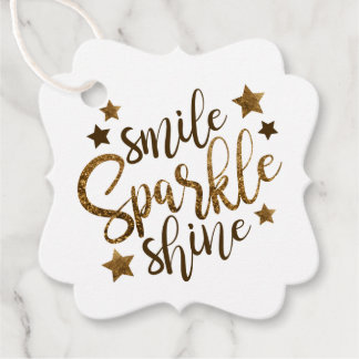 Smile Sparkle Shine Favoriser les étiquettes
