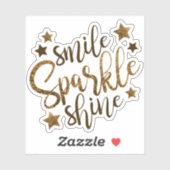 Smile Sparkle Shine | Glitter Sticker (Vel)