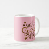 Smile, Sparkle, Shine Inspirerend Koffee Mok (Voorkant rechts)