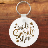 Smile Sparkle Shine Inspirerend Sleutelhanger (Voorkant)