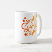 Smile Sparkle Shine Koffiemok (Voorkant rechts)