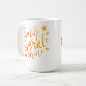 Smile Sparkle Shine Koffiemok (Voorkant links)