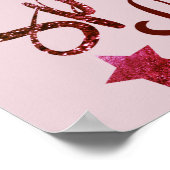 Smile Sparkle Shine - rood/roze poster (Hoek)