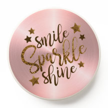 Smile Sparkle Shine Roos Gold Metallic