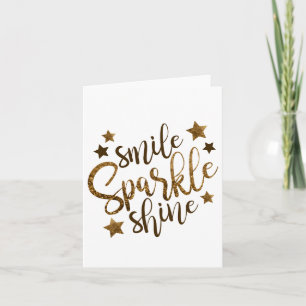 Smile Sparkle Shine, sterren wenskaart Kaart