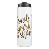 Smile Sparkle Shine Travel Mok Geïsoleerde Mok (Voorkant)