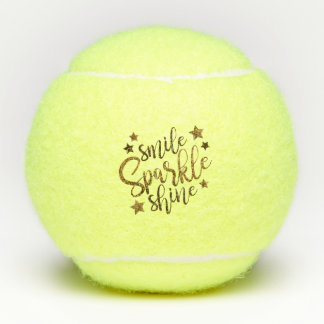Smile Sparping Shine Black Gold Custom Tennisballen