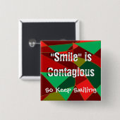 Smile Square Button (Voorkant /achterkant)