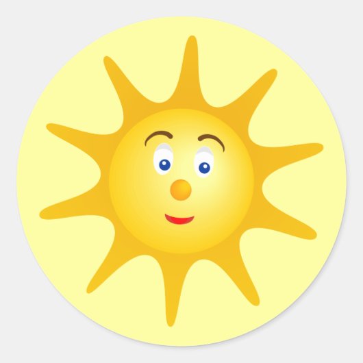 Smile sun - Sticker (Voorkant)