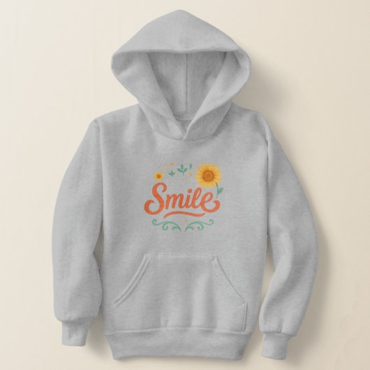 Smile Sunflower Kids’ Hoodie | Positive Vibes (Poser)