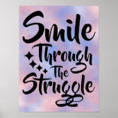 Smile Through - Motivational Citation Poster (Devant)
