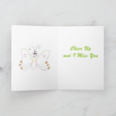 Smile Tournesol Papillons Honneur Carte de voeux (Intérieur)