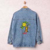 "Smile Tree" Positieve Vibes Denim Jacket (Hangar)