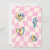 Smile Trendy Retro Verjaardag Kaart (Achterkant)