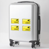 Smile u bent On Camera Sign, Video Surveillance S Sticker (Koffer)