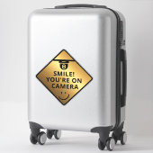 Smile u bent On Camera Sign, Video Surveillance S Sticker (Koffer)
