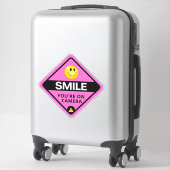 Smile u bent On Camera Sign, Video Surveillance S Sticker (Koffer)