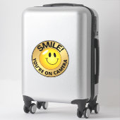 Smile u bent On Camera Sign, Video Surveillance S Sticker (Koffer)