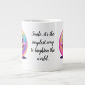Smile - Upliffing Mug avec citation et visage heur (Devant)