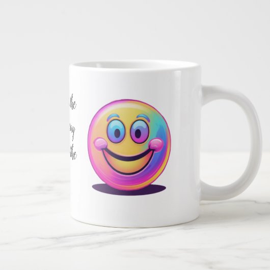 Smile - Upliffing Mug avec citation et visage heur (Droite)